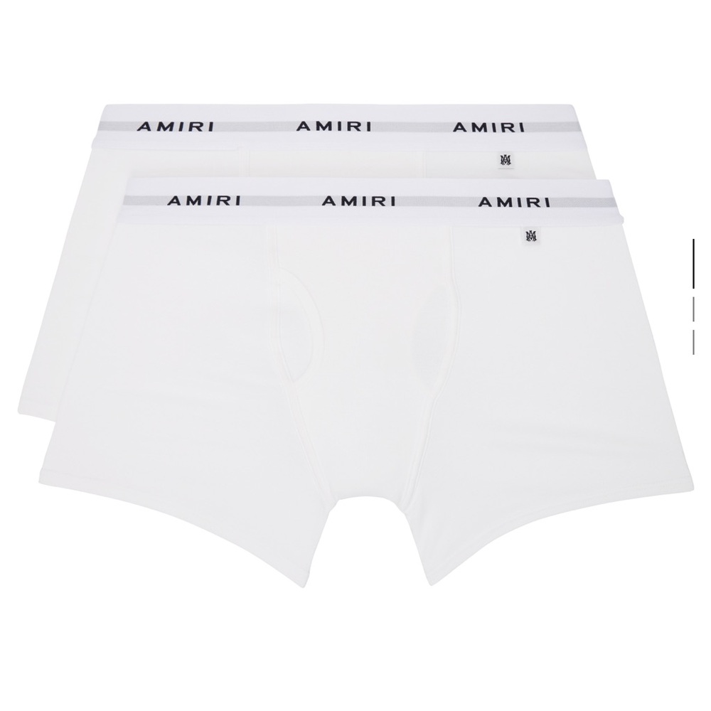 AMIRI Two-Pack White Logo Patch Boxer Briefs Sz XXL NEW